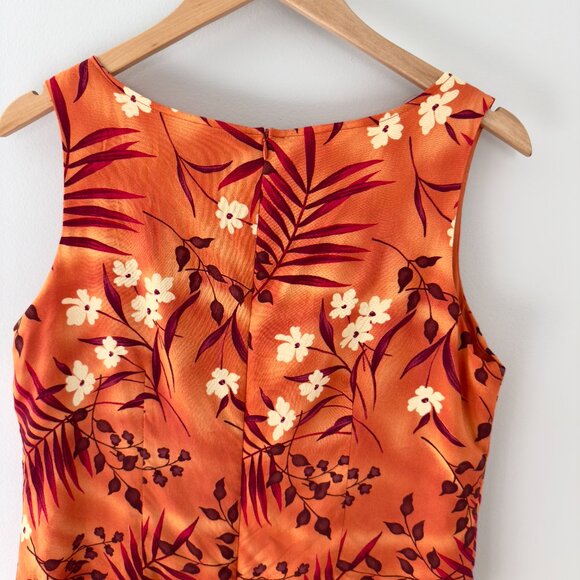 Coldwater Creek Orange Floral Hawaiian Print Maxi Dress - Picture 6 of 14